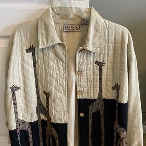 Giraffe button up jacket
